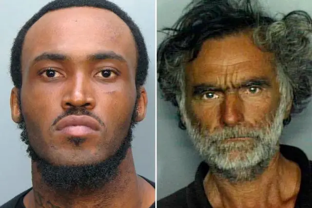 Rudy Eugene, 31, left, who police shot and killed as he ate the face of Ronald Poppo, 65, right